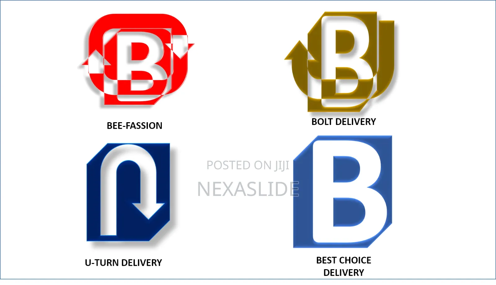 4 Delivery Logo Designs - B Letter