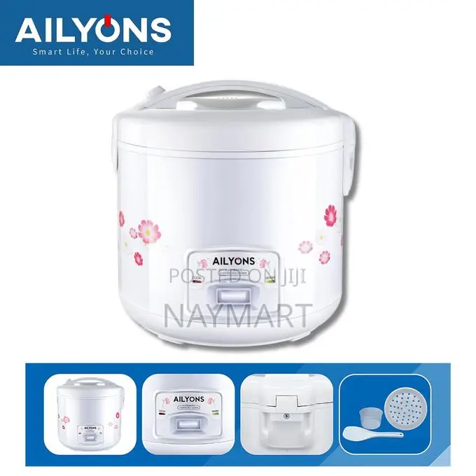AILYONS RCX-18B01 Deluxe 1.8L Electric Rice Cooker 3 in 1 - White