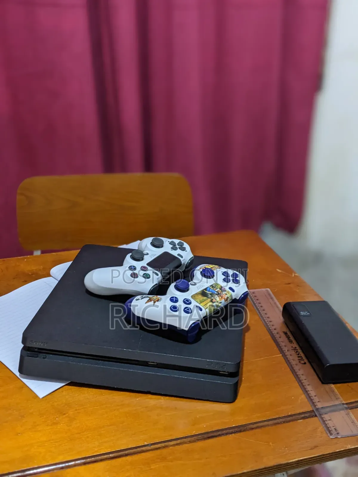 Ps4 Console With 2 Controllers and 4 Games
