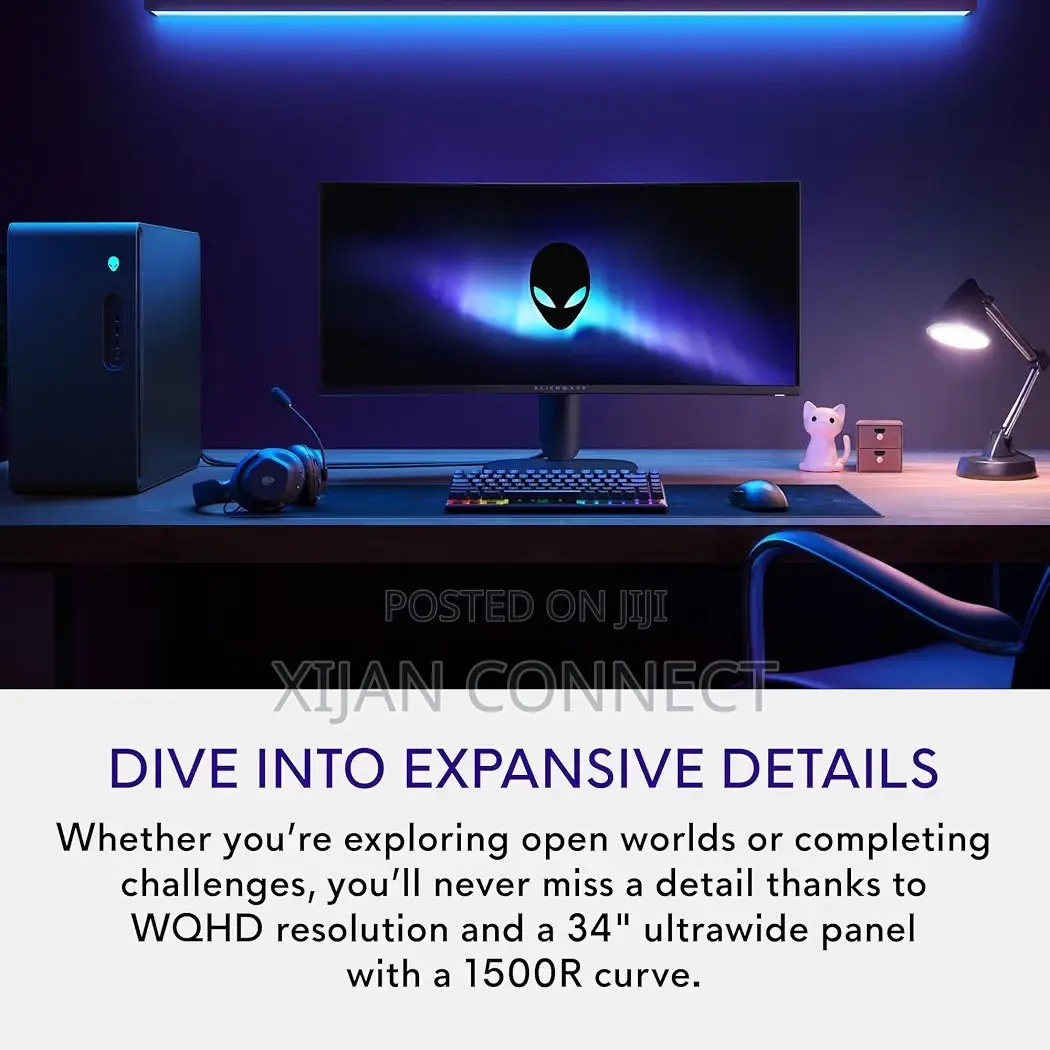 Alienware 34 Curved Gaming Monitor – AW3425DWM - 34-Inch WQHD 180Hz