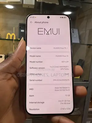 Huawei Pura 70 256 GB Black