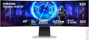 SAMSUNG 49-Inch Odyssey G9 QD-OLED Curved Gaming Monitor, REFRESH 240H