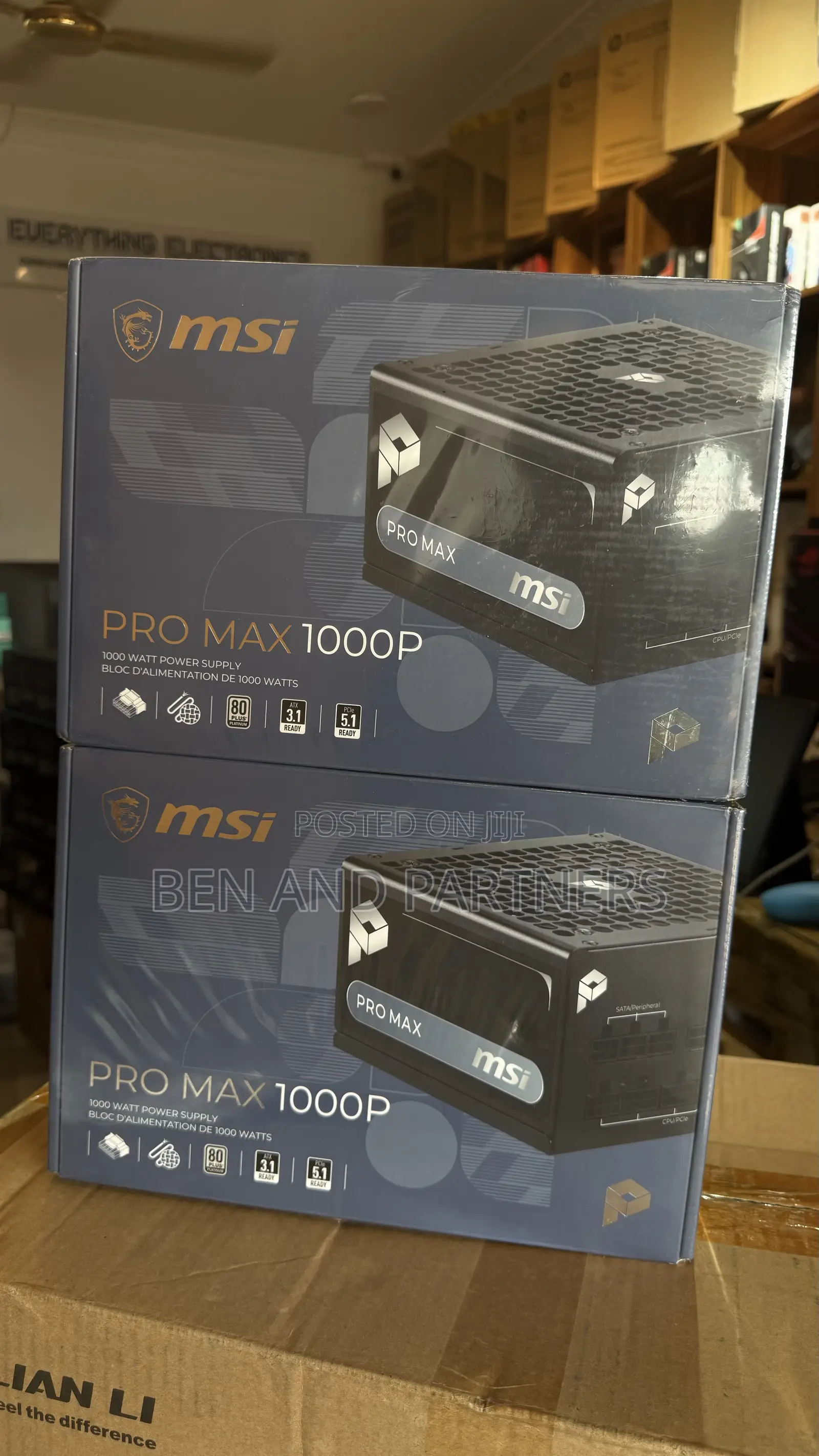 Msi Pro Max 1000w, Pcie5, 1000w Power Supply, 80+ Platinum