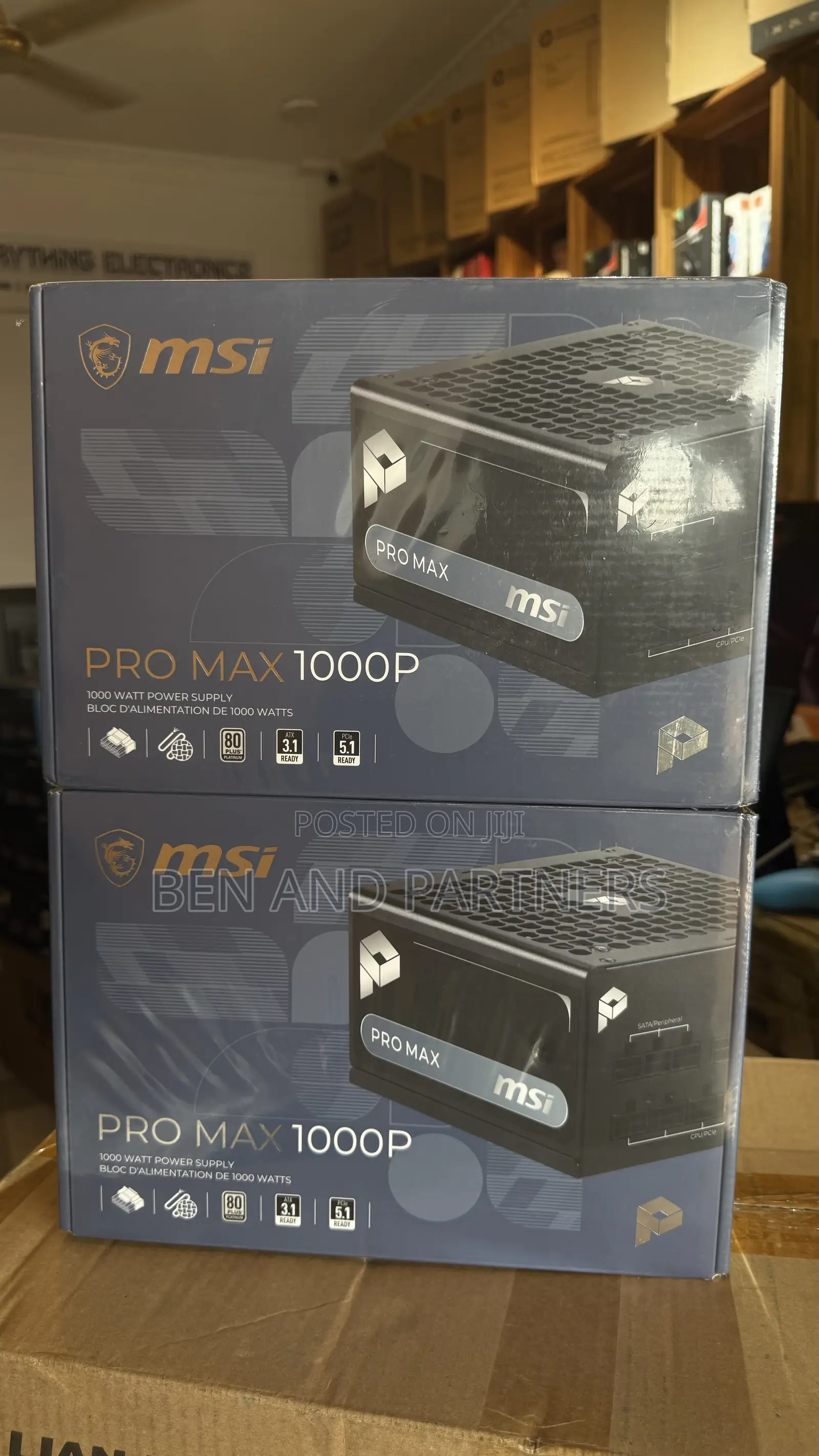 Msi Pro Max 1000w, Pcie5, 1000w Power Supply, 80+ Platinum