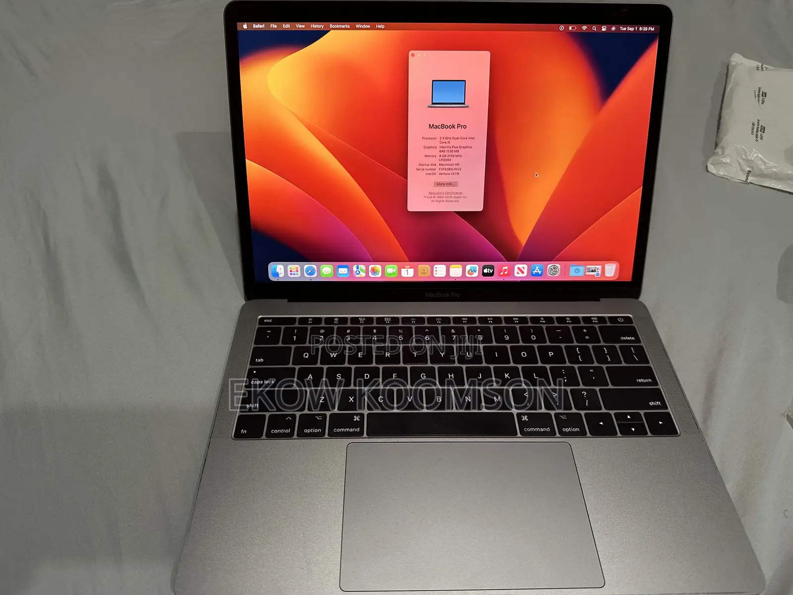 Laptop Apple MacBook Pro 2017 8GB Intel Core i5 SSD 128GB