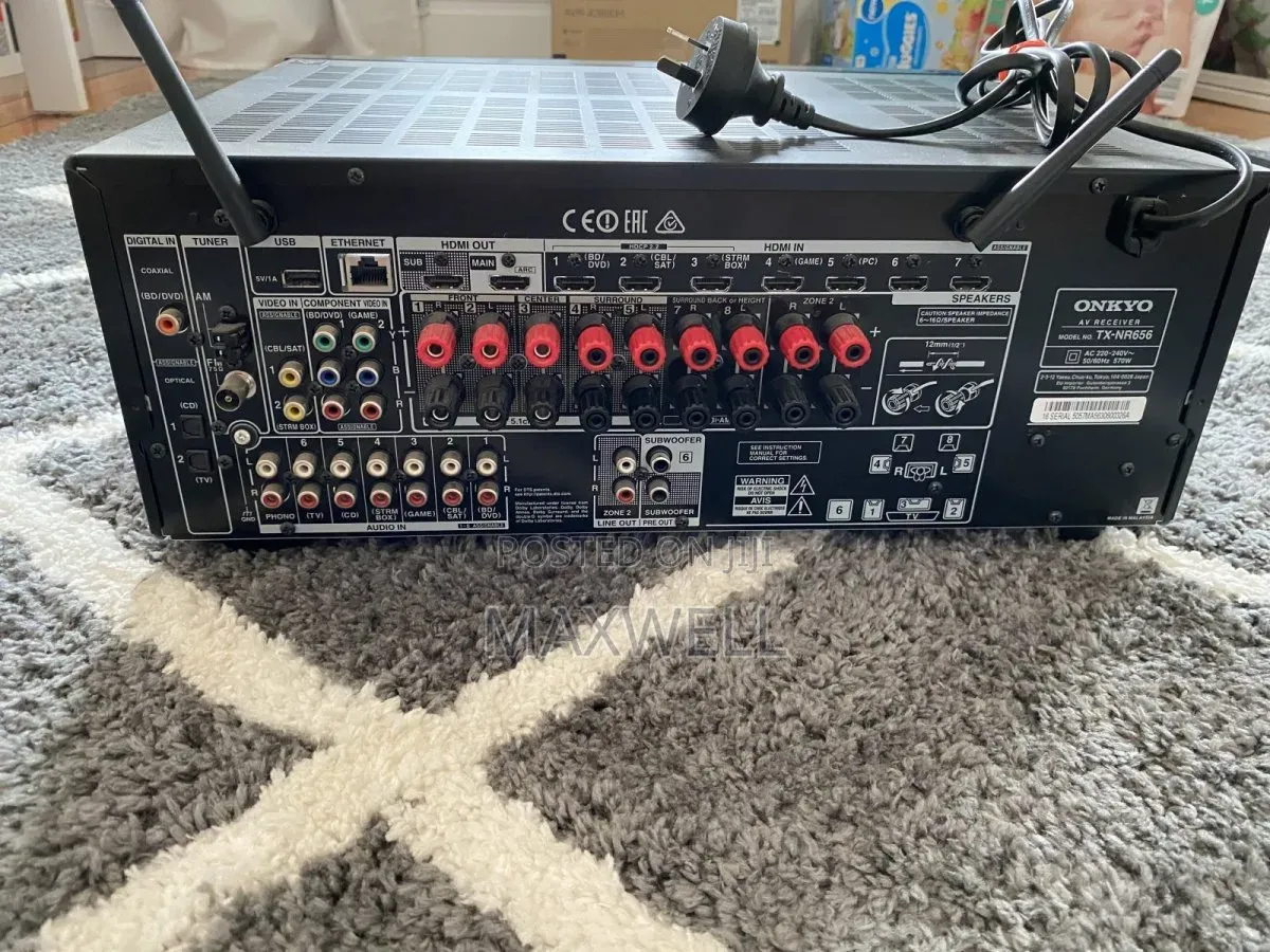 Onkyo Avr, Klipsch Subwoofer, Harman Kardon Surround Speakers