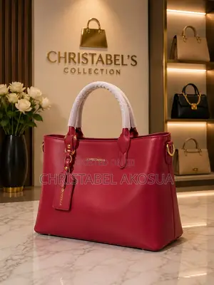 Premium Red Structured Handbag – New Ladies Designer-Style Bag