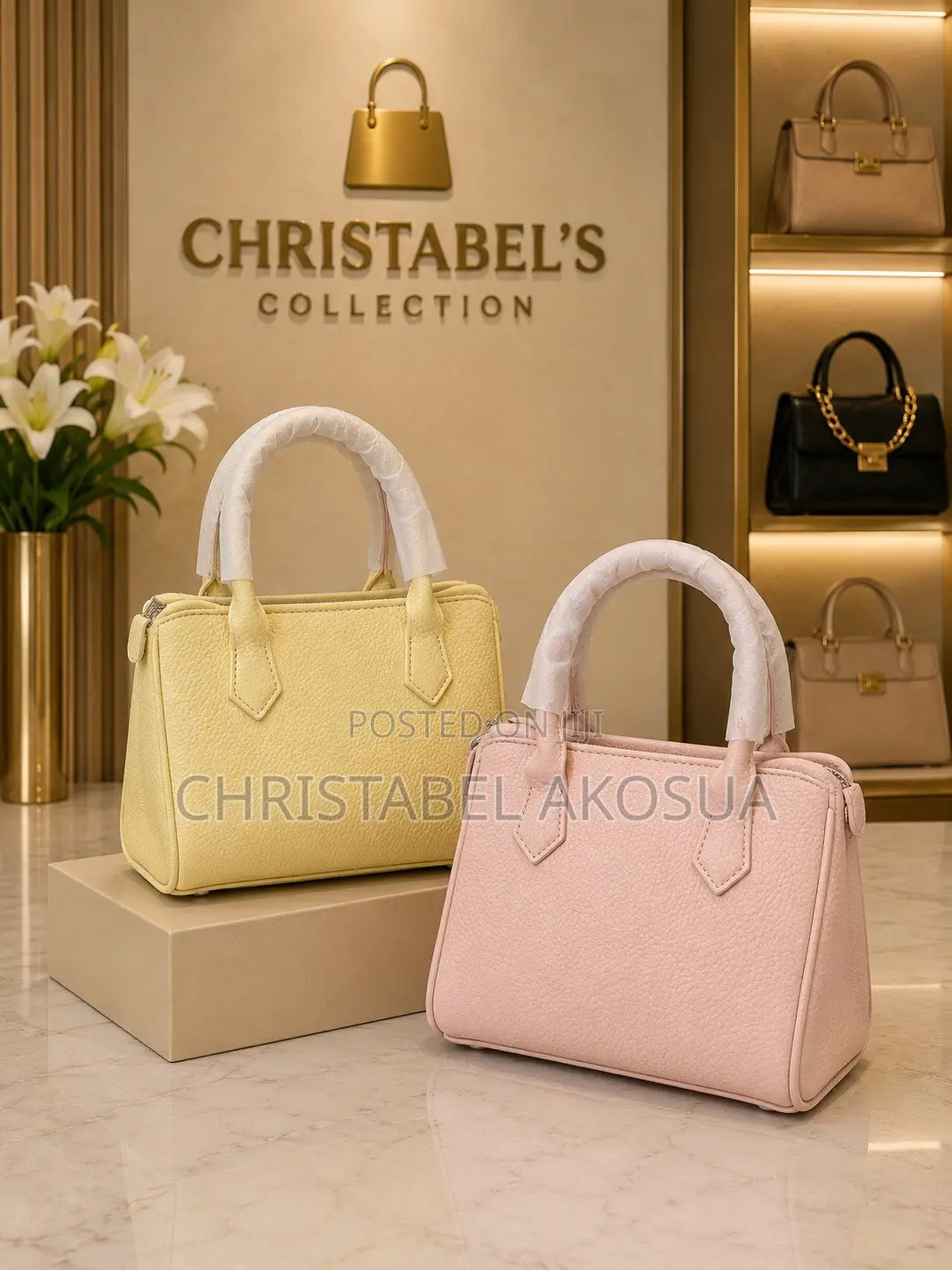 Premium Mini Handbag – Pink & Yellow Ladies Bag – New