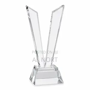 Clear Glass Award Trophy Plaque – Decorative Recognition Award