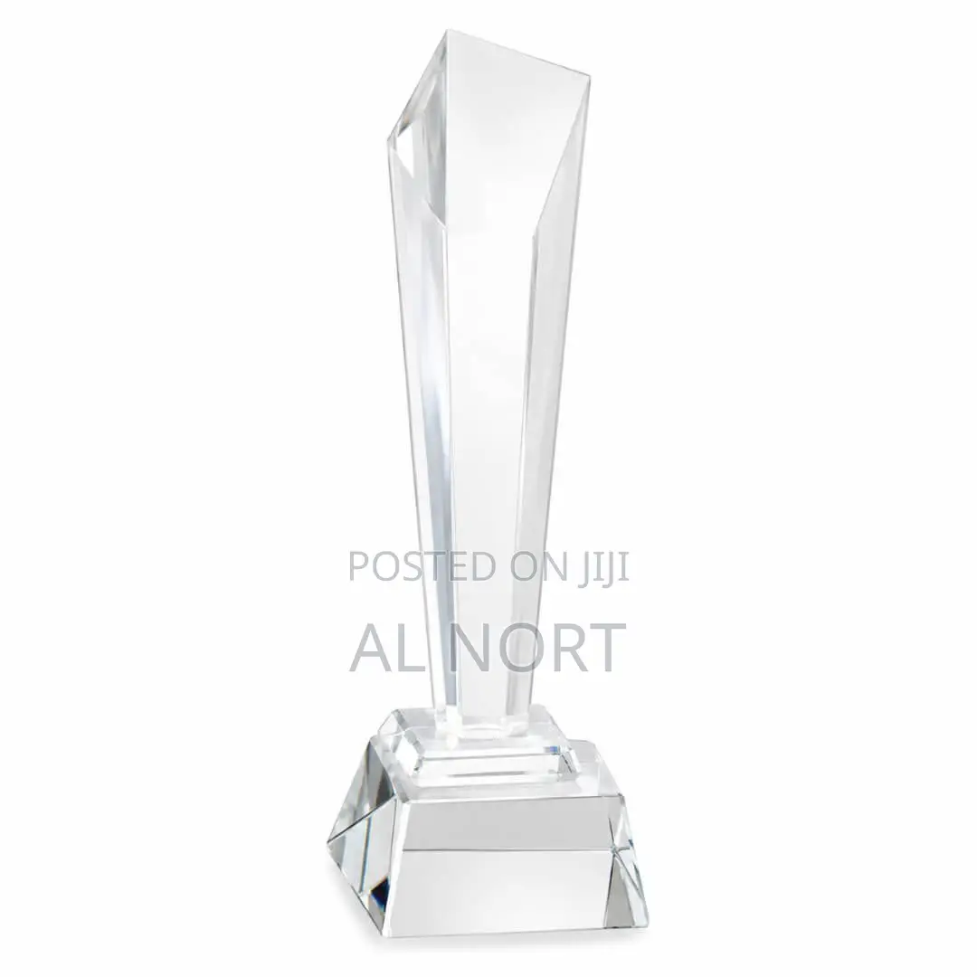 Clear Glass Award Trophy Plaque – Decorative Recognition Award