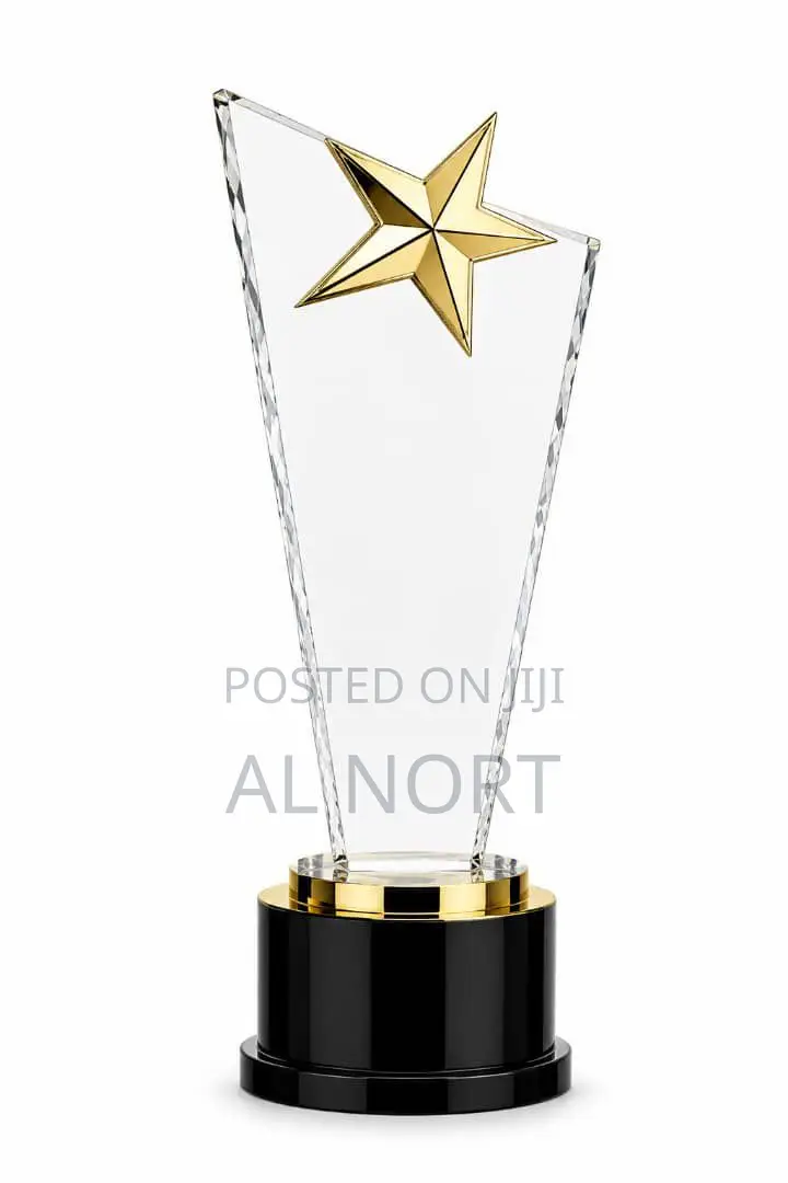 Clear Glass Award Trophy Plaque – Decorative Recognition Award
