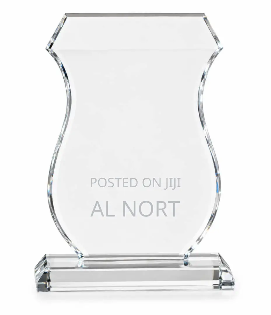 Clear Glass Award Trophy Plaque – Decorative Recognition Award