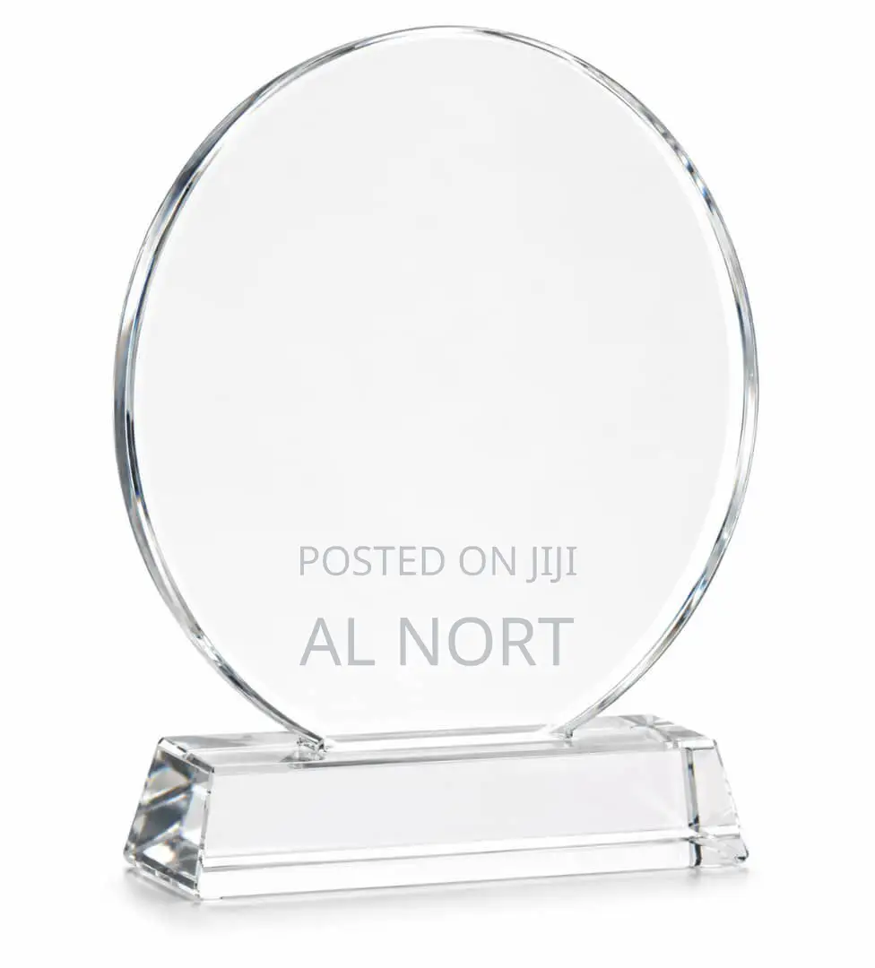 Clear Glass Award Trophy Plaque – Decorative Recognition Award