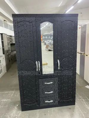 3 Doors Wardrobe With Mirror