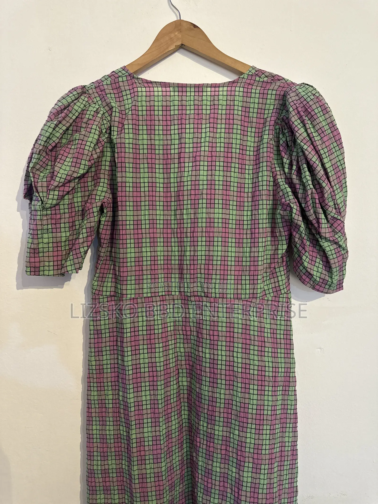 Green & Purple Plaid Mini Dress From Zara