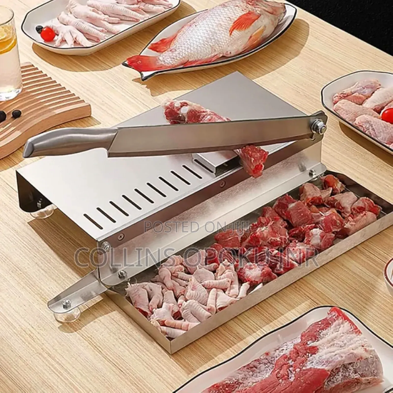 Stainless Steel Manual Slicing Machine Frozen Meat & Vegetables Slicer