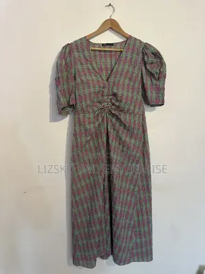 Green & Purple Plaid Mini Dress From Zara