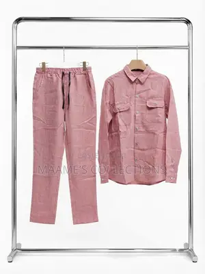 Linen Long Sleeve Top and Down Trousers Co-Ord Set