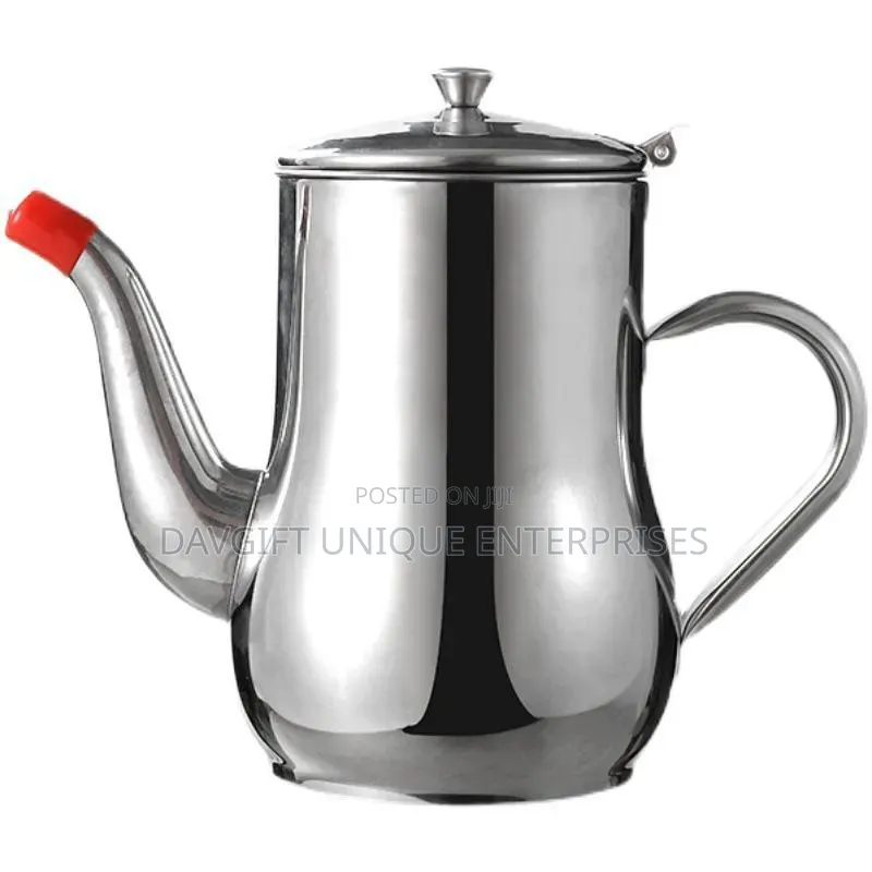 Stainless Steel 700ml Oil Jug With Strainer