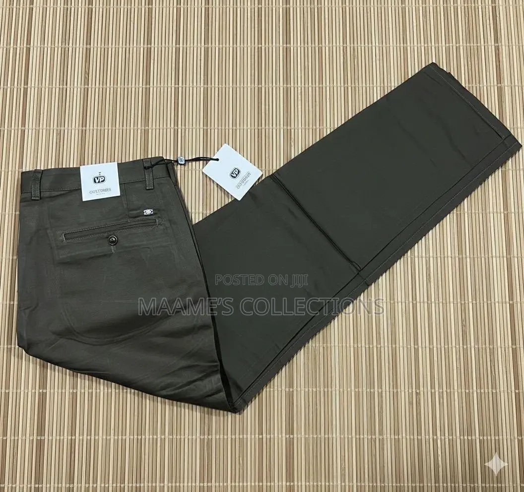 Men's Smart Casual Khaki Trousers