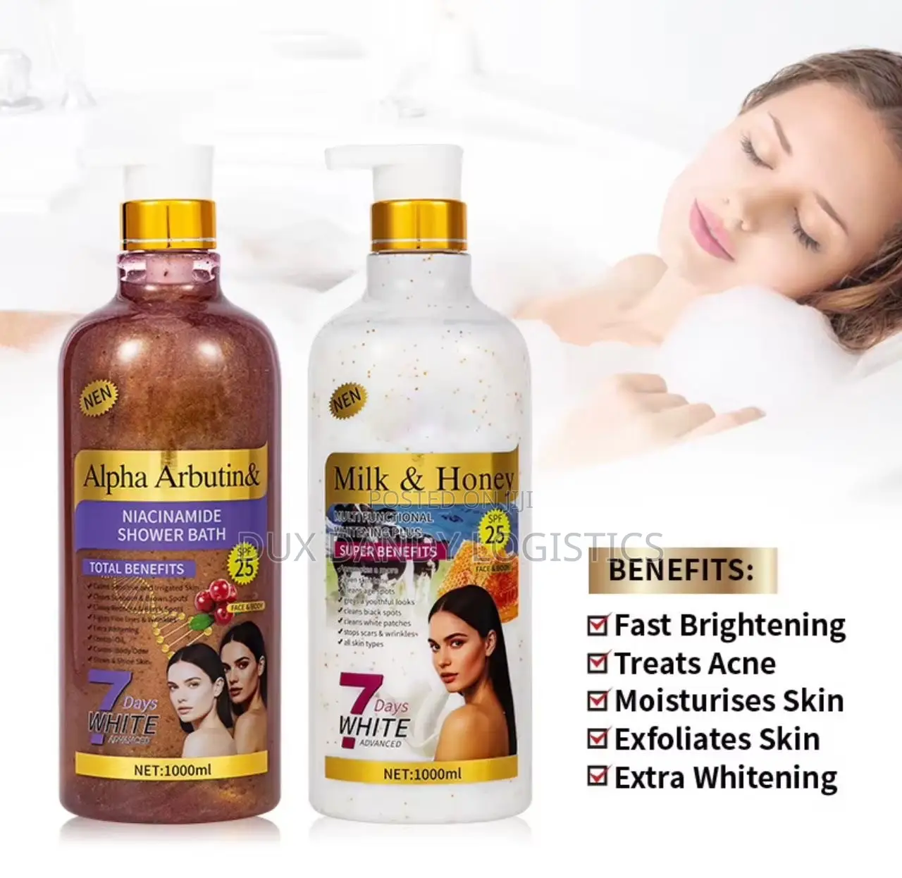 Extra Whitening Shower Bath