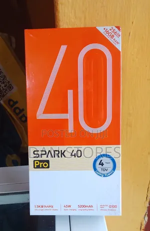 New Tecno Spark 40 Pro 256 GB Black