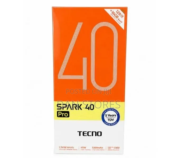 New Tecno Spark 40 Pro 256 GB Black