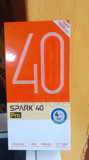 New Tecno Spark 40 Pro 256 GB Black