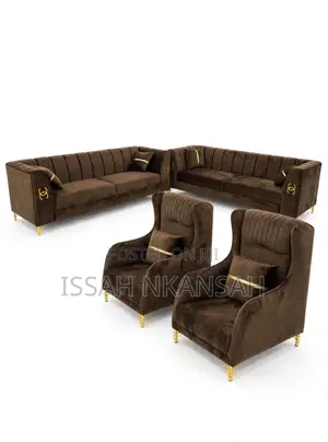 Brown Fabric Sofa Chair