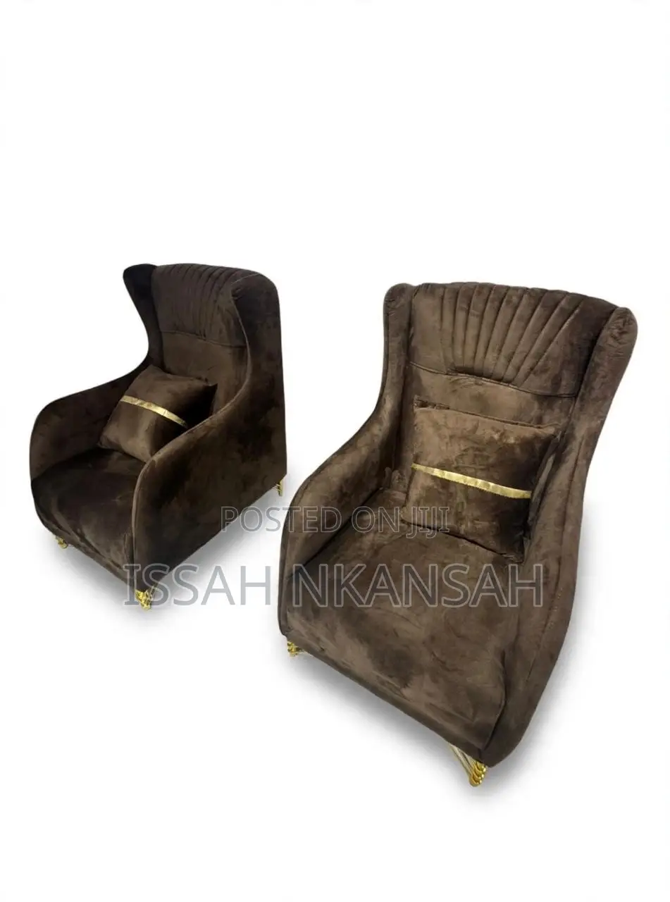 Brown Fabric Sofa Chair