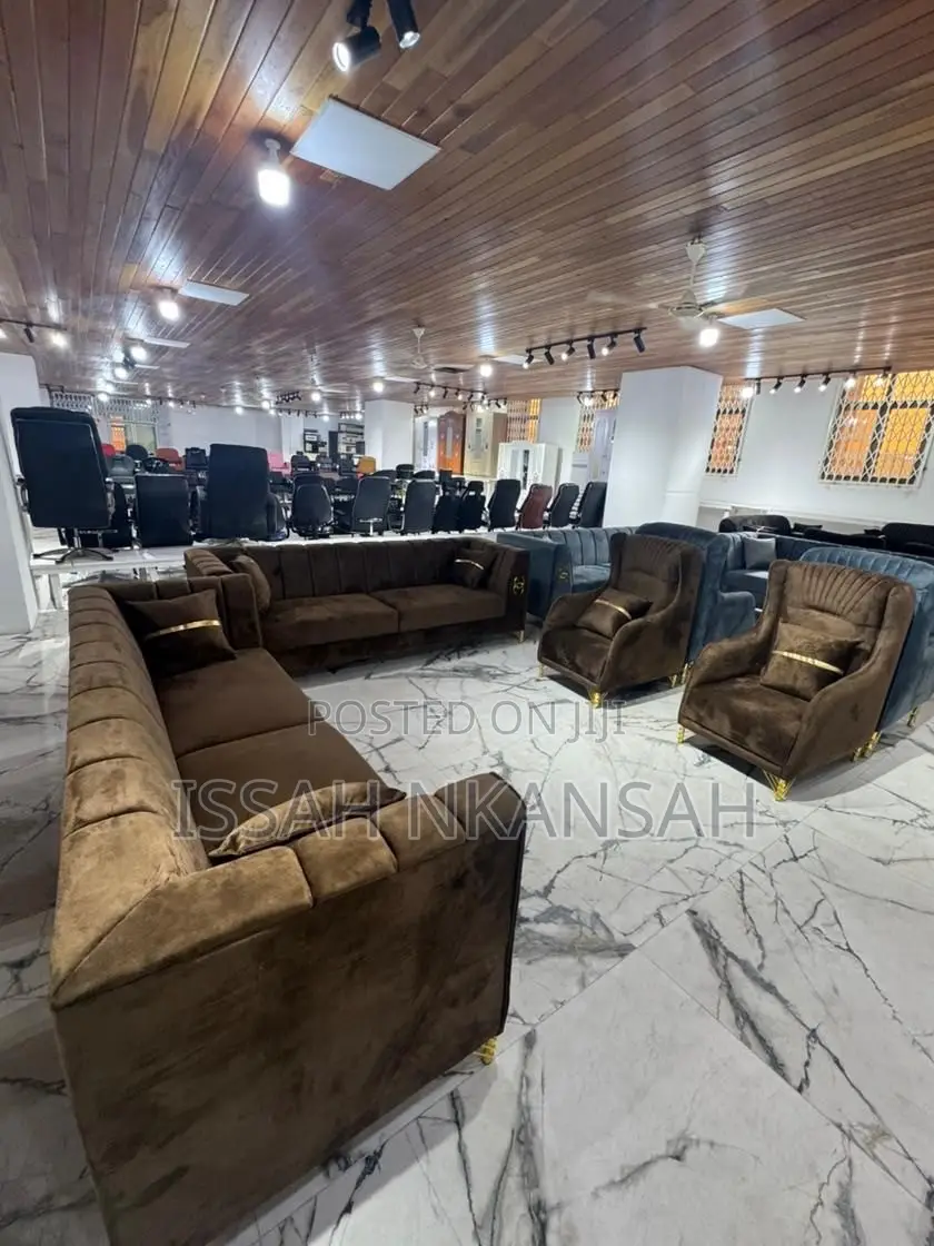 Brown Fabric Sofa Chair
