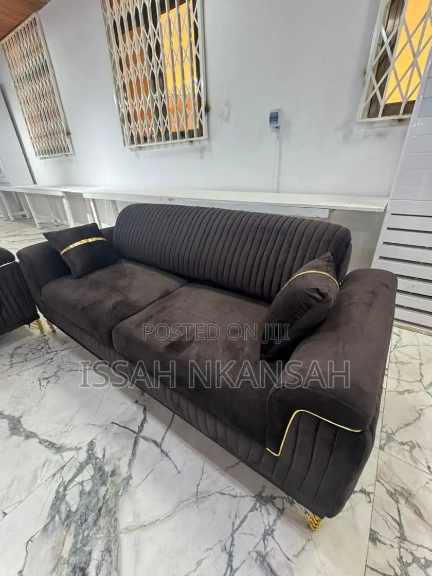 Brown Fabric Sofa Chair