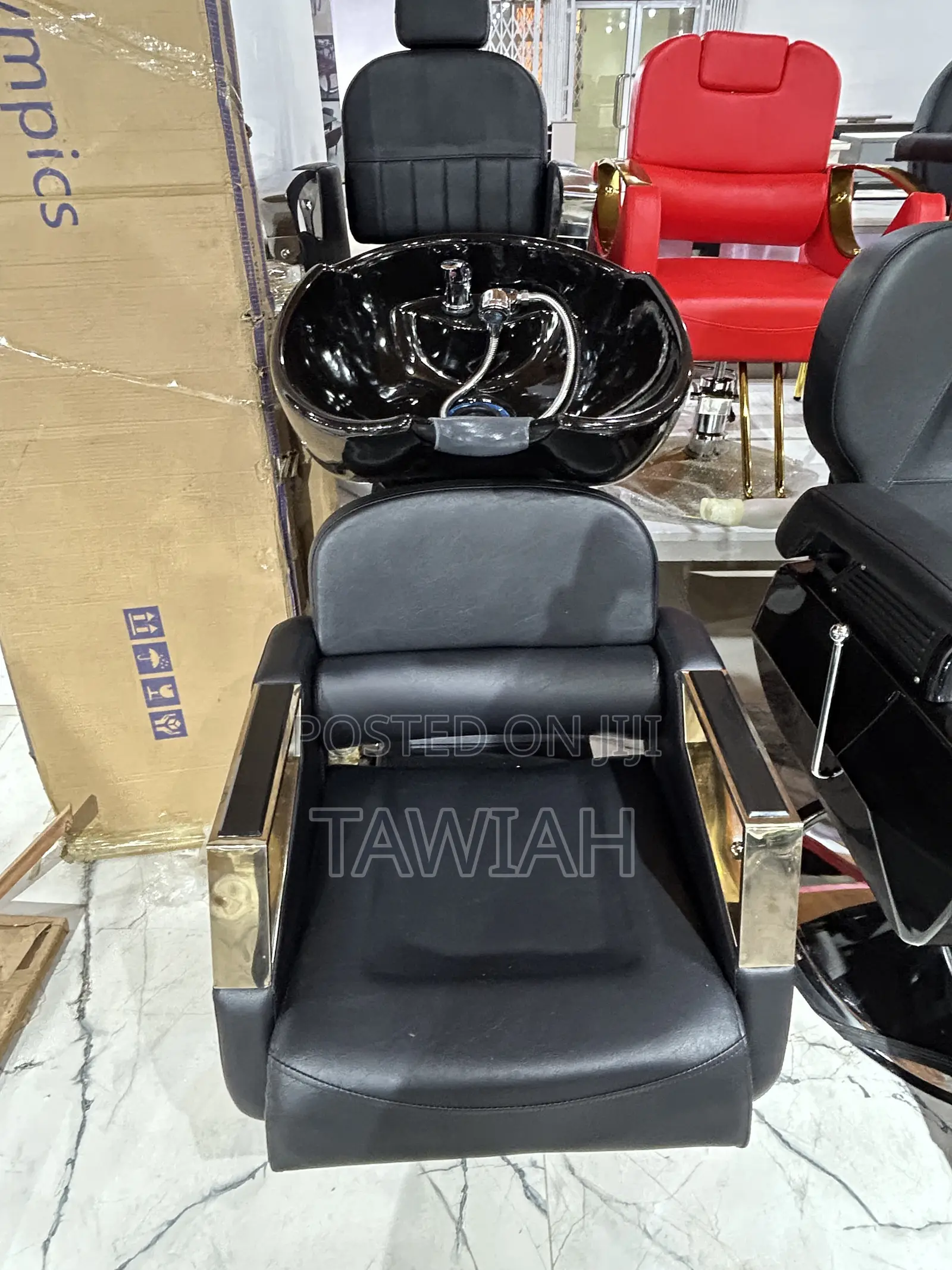 Luxury Shampoo Chair With Ceramic Sink Bowl