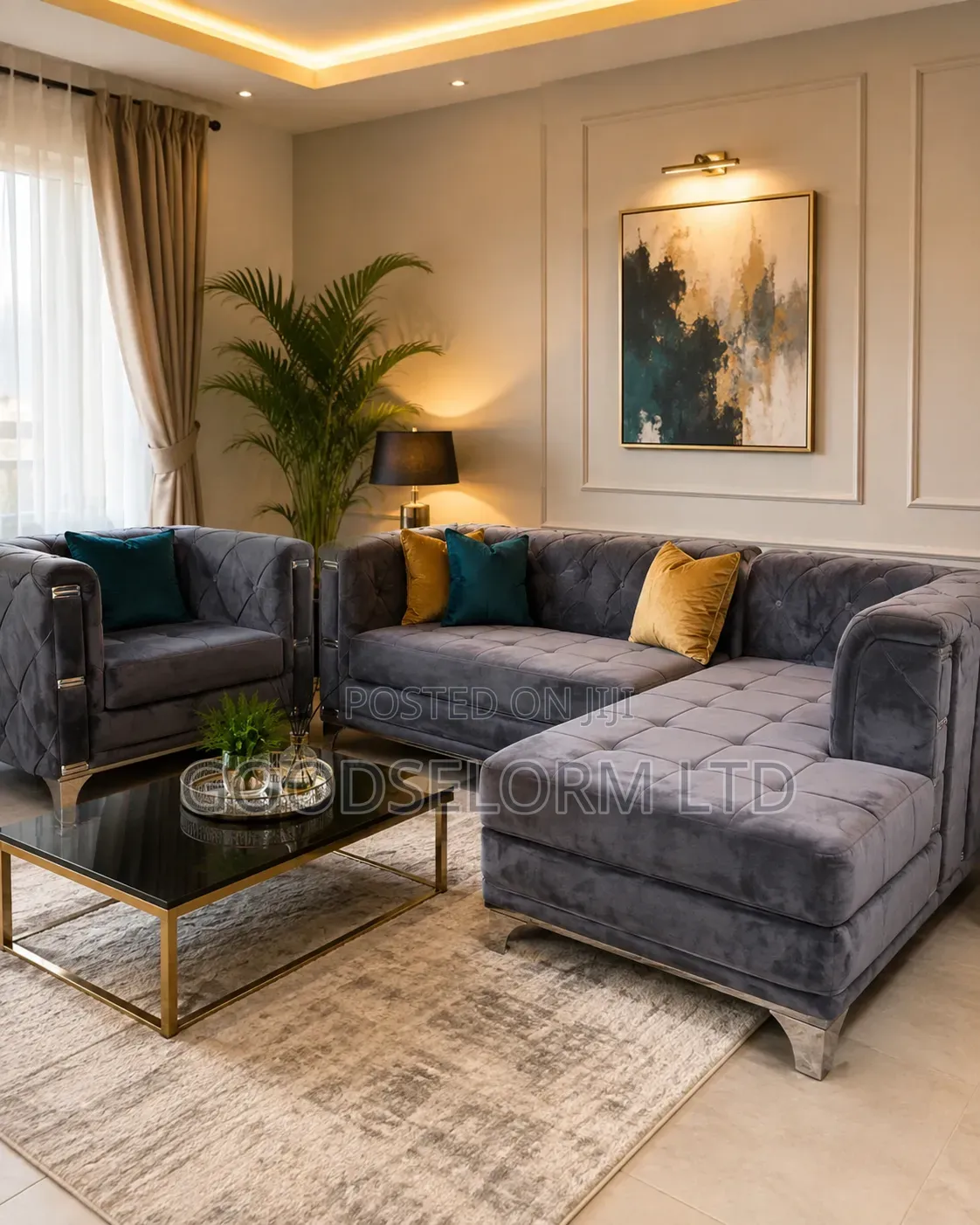 Single Plus L Shaped Furniture With Freee Delivery