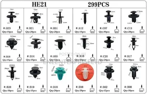 299 PCS Push Type Retainer Clips for All Cars
