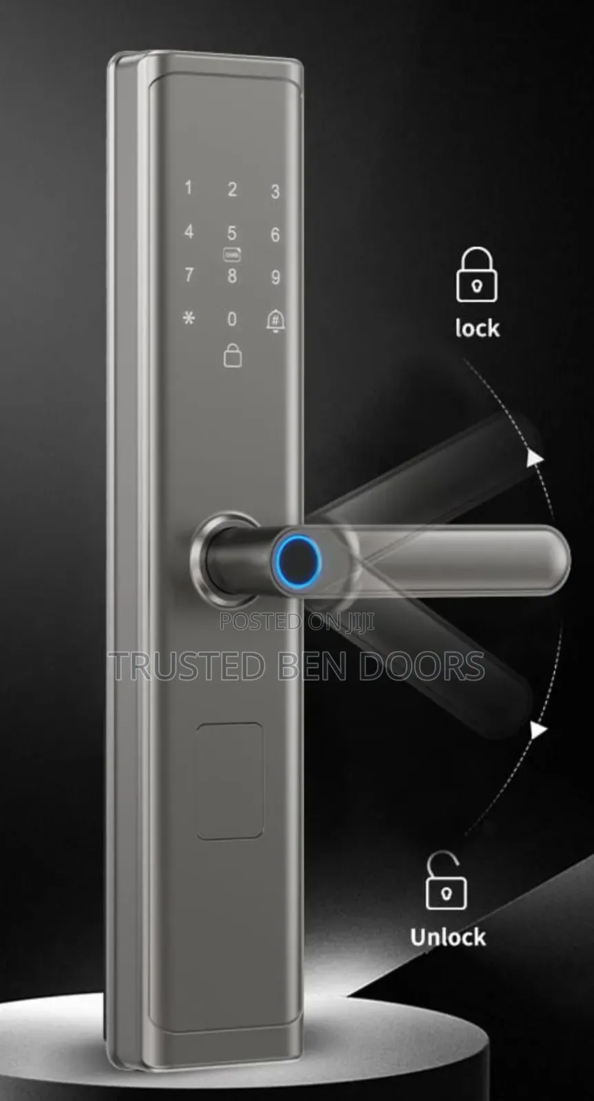 Wireless Tuya Wifi App Biometric Smart Door Locks for All Doors