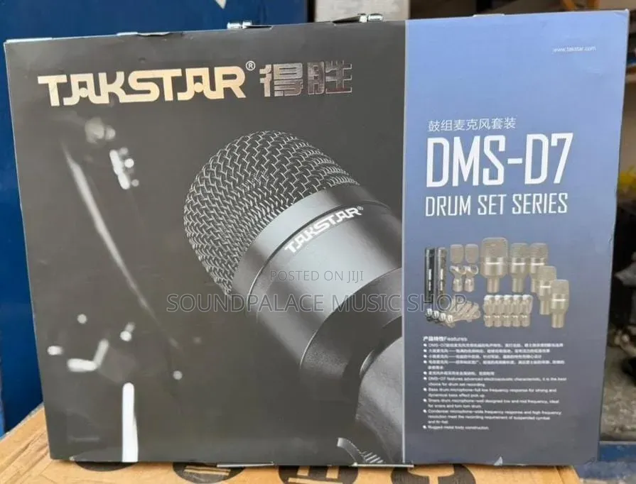 Takstar DMS-D7 Drum Microphone Set, a 7-Piece Wired Mic Kit