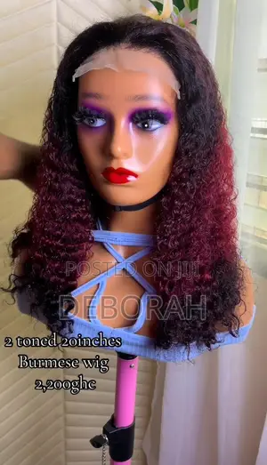 2 Toned 20inches Burmese Wig
