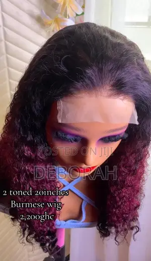 2 Toned 20inches Burmese Wig