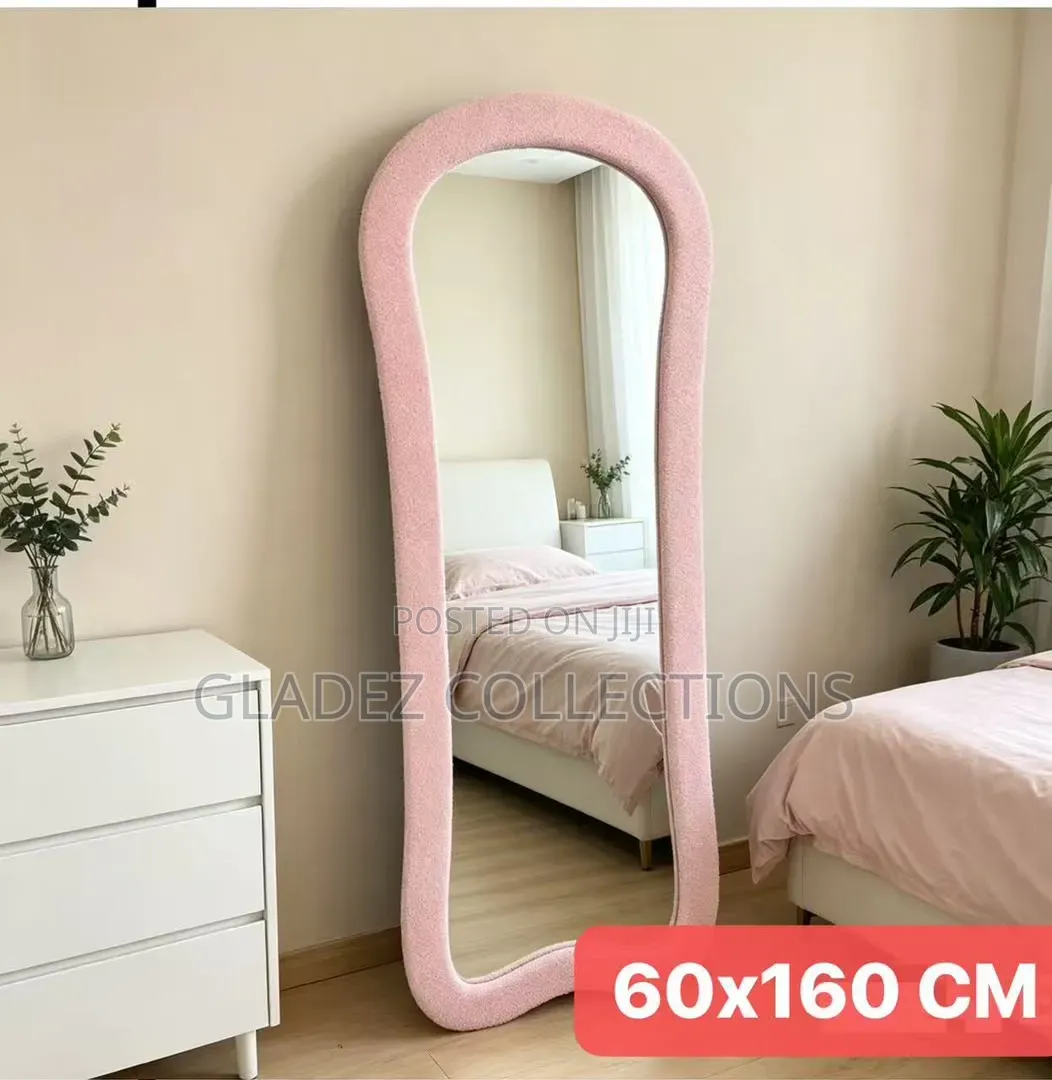 Wavy Full Length Fabric Mirror