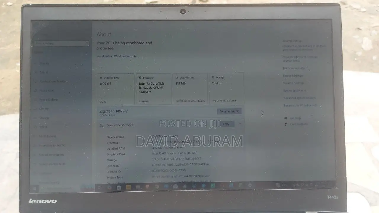 Laptop Lenovo ThinkPad T440s 8GB Intel Core i5 SSD 128GB