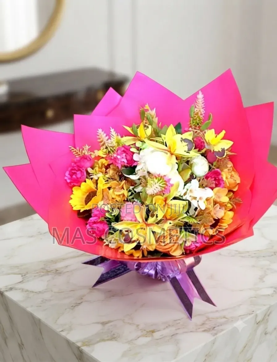 Artificial Flower Basket Bouquet