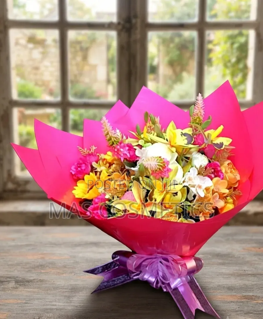 Artificial Flower Basket Bouquet