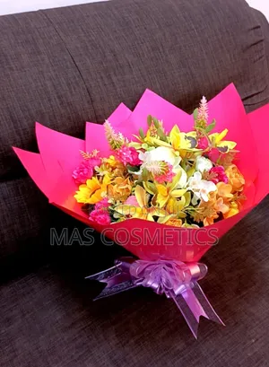 Artificial Flower Basket Bouquet
