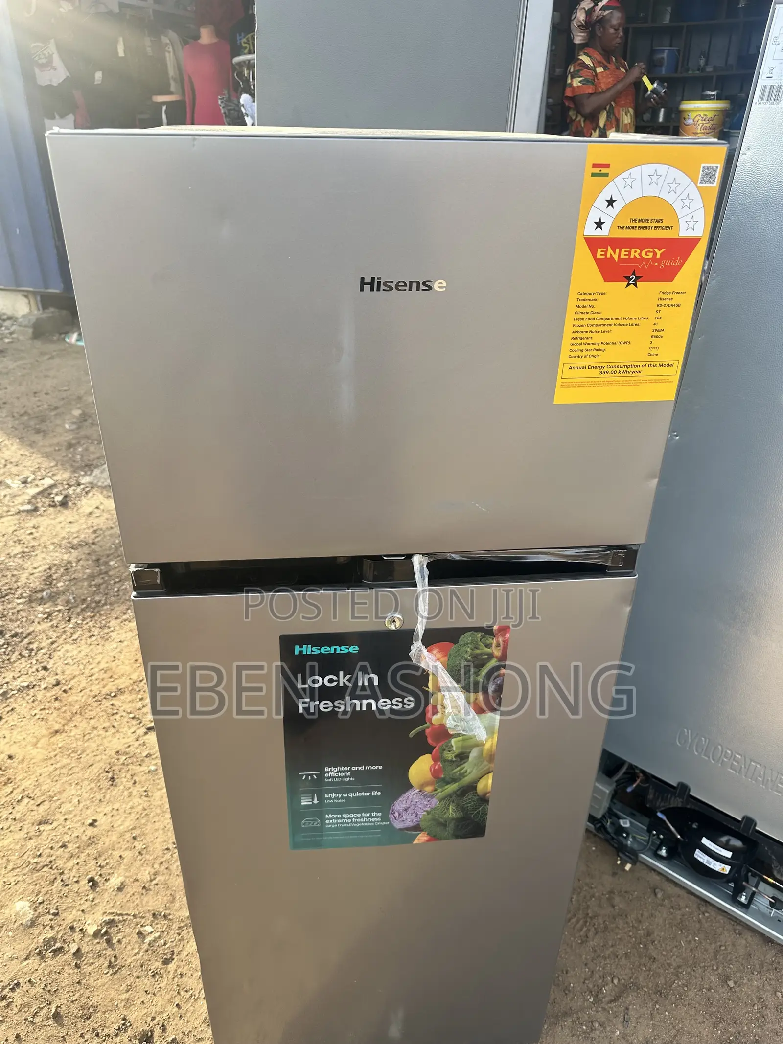 Hisense 264 Double Door Fridge