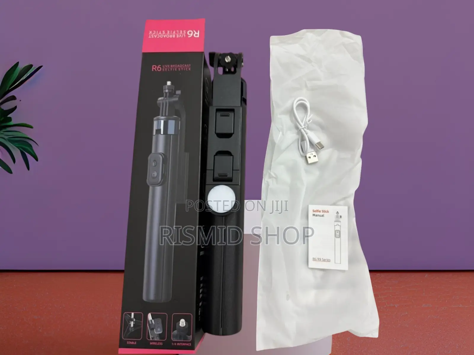 R6 Compact 3-in-1 Bluetooth Selfie Stick Stand