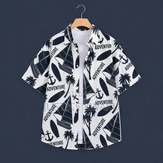 Dapper Man Hawaiian Print Short Sleeve Shirt