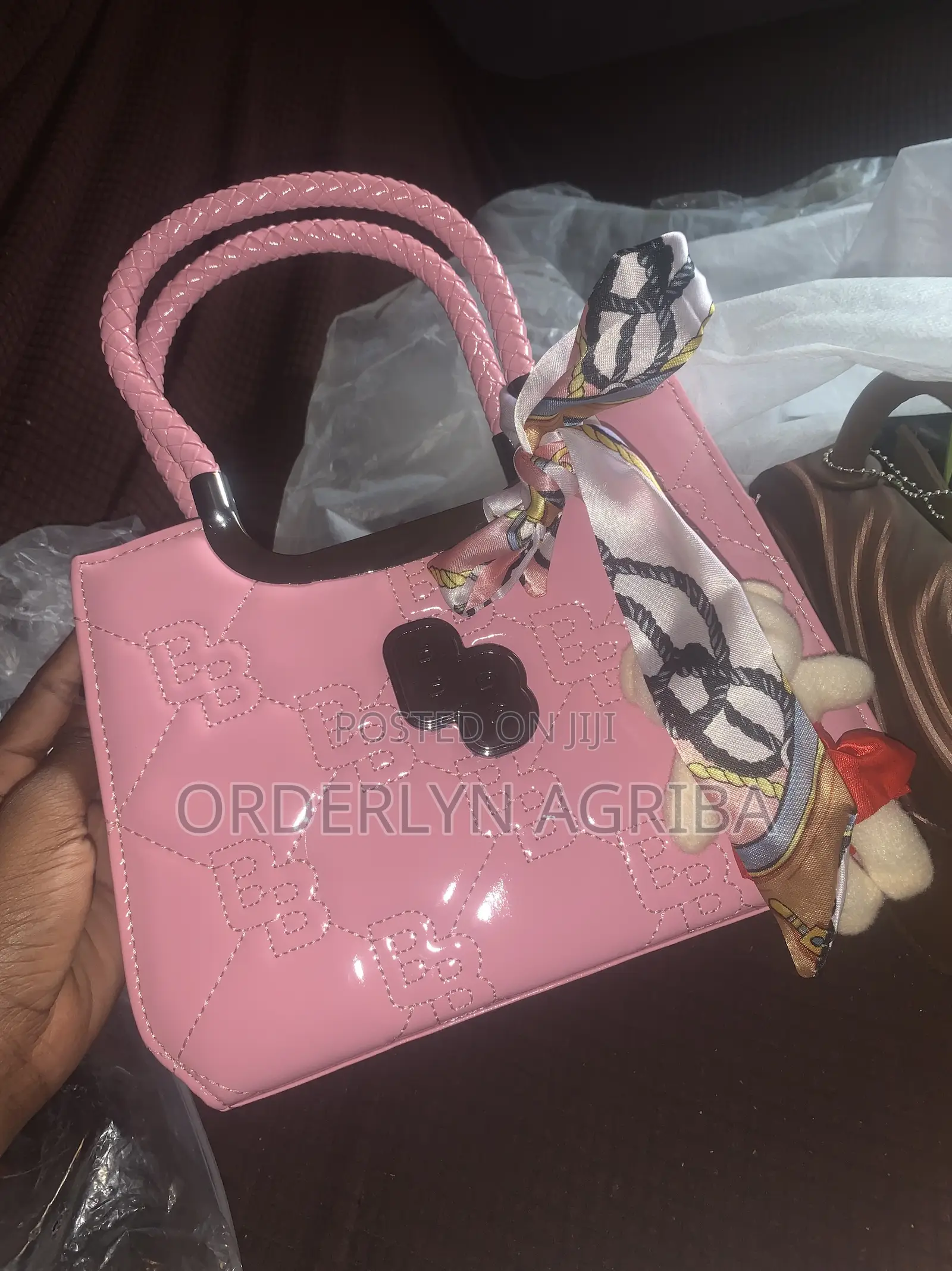 Stylish Pink Leather Bag