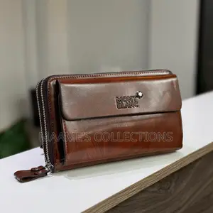 Montblanc Men’s Luxury Leather Hand Purse / Wallet/ Clutch