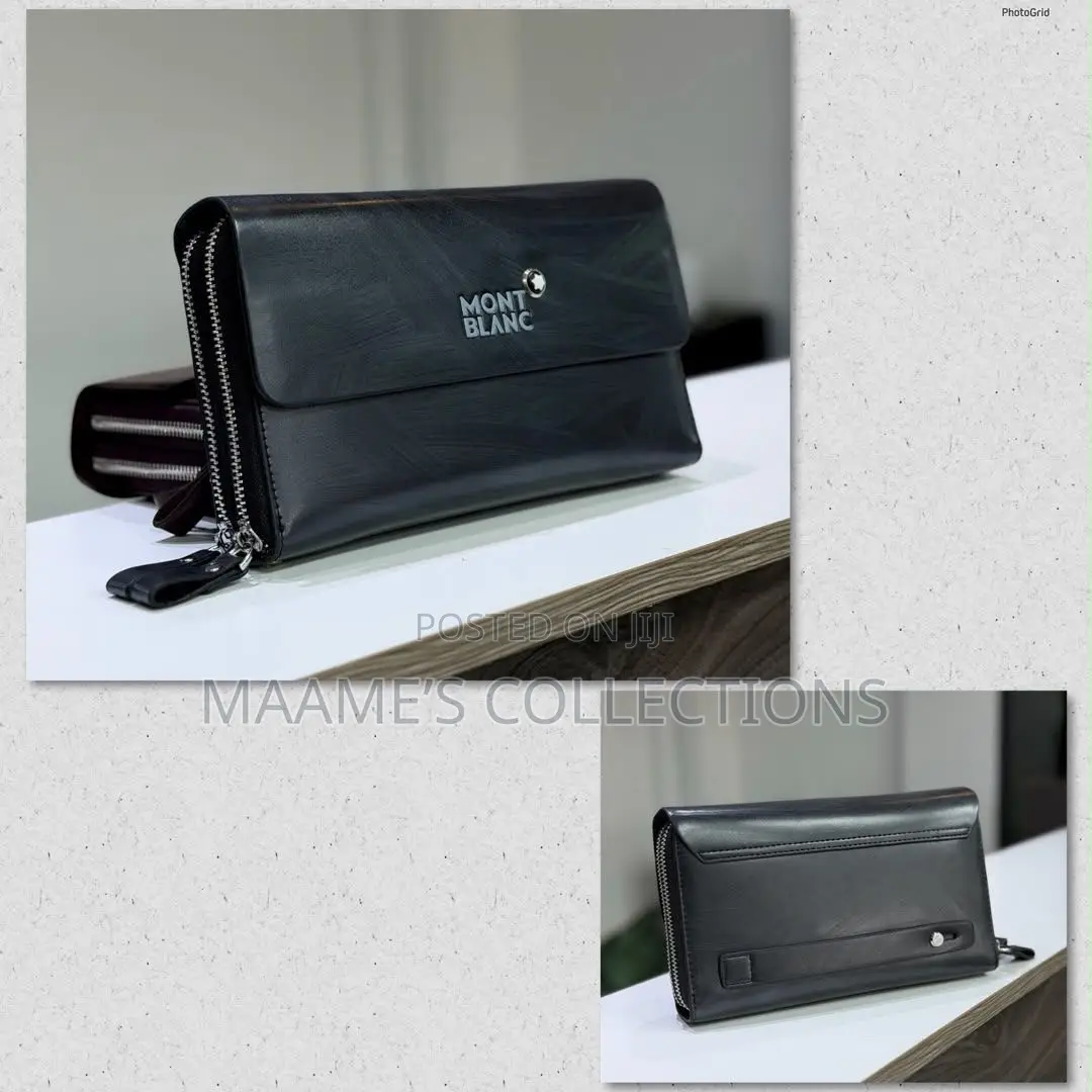 Montblanc Men’s Luxury Leather Hand Purse / Wallet/ Clutch